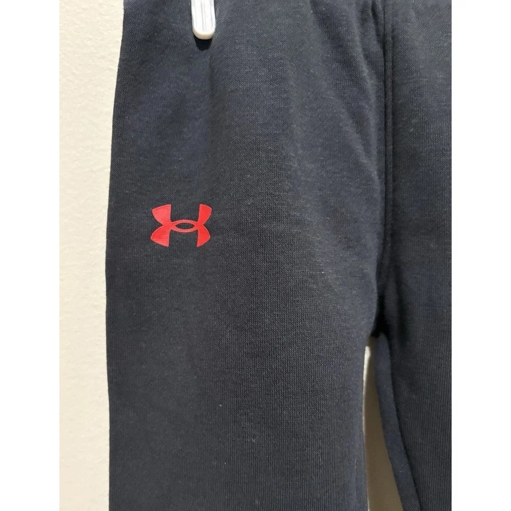 NWT Under Armour Toddler Sweatpants Black Red Logo 18 Months Unisex Joggers
